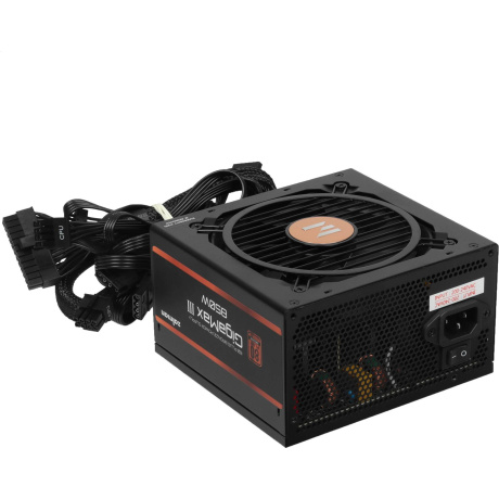 Блок питания ATX 12V Ver 3.0 850W 80+Bronze, APFC, 120mm fan, 24pin, 1x(4+4)pin,1x8pin, 4xPCI-E, 1xPCI-E 5.0, 6xSATA, GigaMax III, ZM850-GV3 - фото 1