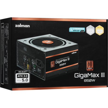Блок питания ATX 12V Ver 3.0 850W 80+Bronze, APFC, 120mm fan, 24pin, 1x(4+4)pin,1x8pin, 4xPCI-E, 1xPCI-E 5.0, 6xSATA, GigaMax III, ZM850-GV3 - фото 9