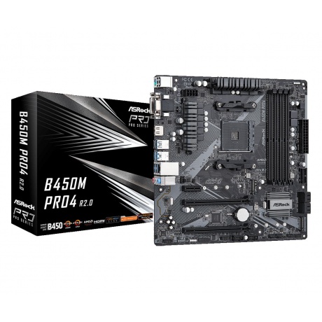 Материнская плата Asrock B450M PRO4 R2.0 - фото 1