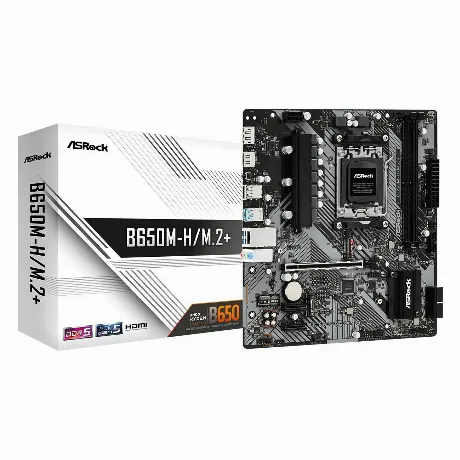 Материнская плата Asrock B650M-H/M.2+, Socket AM5, 2xDDR5-5200