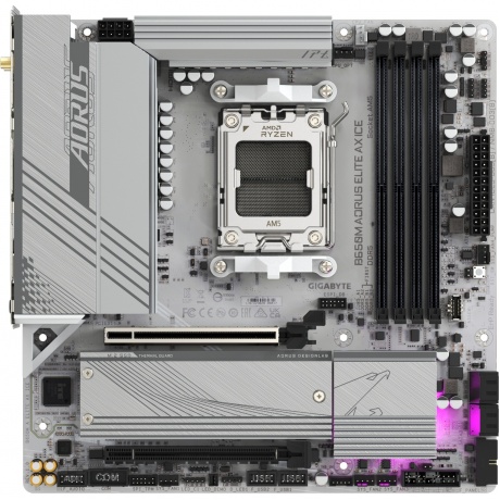 Материнская плата Gigabyte B650M AORUS ELITE AX ICE - фото 1