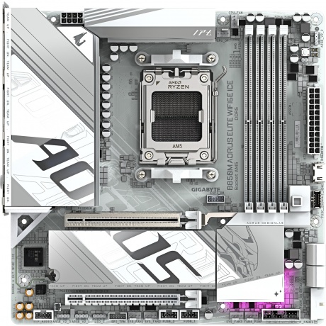 Материнская плата Gigabyte B850M AORUS ELITE WIFI6E ICE - фото 1