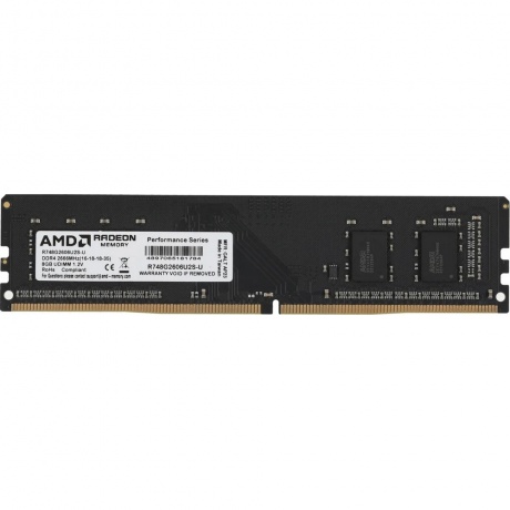 Память оперативная DDR4 AMD 8Gb 2666MHz (R748G2606U2S-U) - фото 4