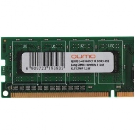 Память оперативная DDR3 Qumo 4Gb 1600MHz (QUM3U-4G1600C11L) - фото 3