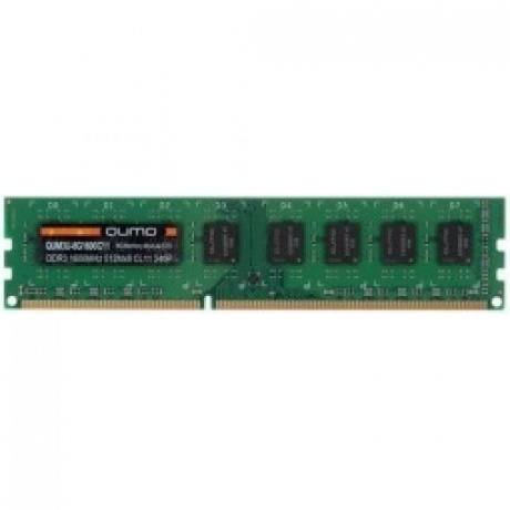 Память оперативная DDR3 Qumo 8Gb 1600MHz (QUM3U-8G1600C11R) - фото 1