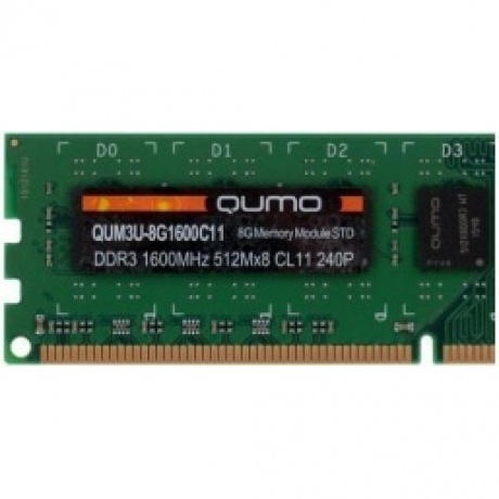 Память оперативная DDR3 Qumo 8Gb 1600MHz (QUM3U-8G1600C11R) - фото 3