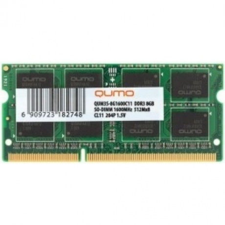 Память оперативная DDR3 Qumo 8Gb 1600MHz (QUM3S-8G1600C11R) - фото 1