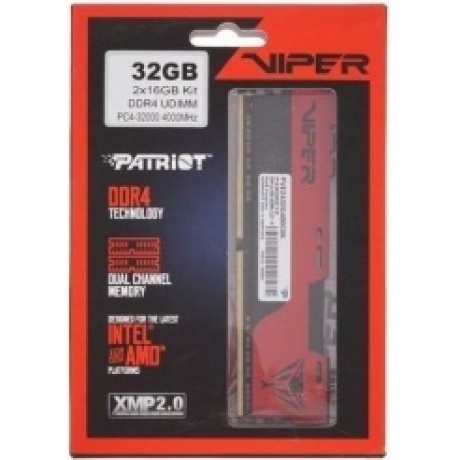 Память оперативная DDR4 Patriot (2x16Gb) 4000MHz (PVE2432G400C0K) - фото 3