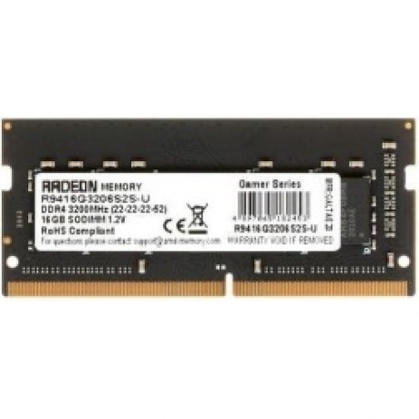 Память оперативная DDR4 AMD 16Gb 3200MHz (R9416G3206S2S-U) - фото 1