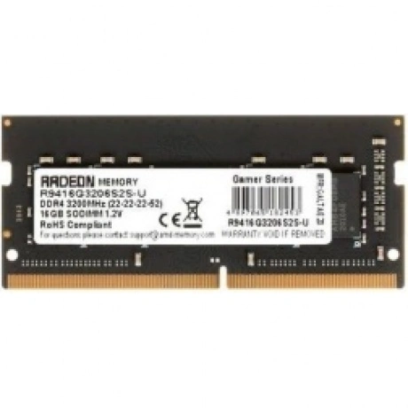 Память оперативная DDR4 AMD 16Gb 3200MHz (R9416G3206S2S-U)