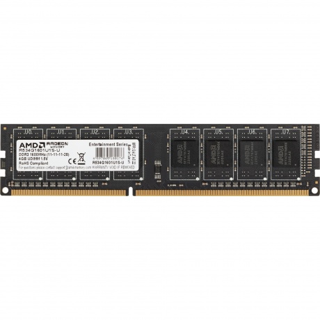 Память оперативная DDR3 AMD 4Gb 1600MHz (R534G1601U1S-U RTL) - фото 1