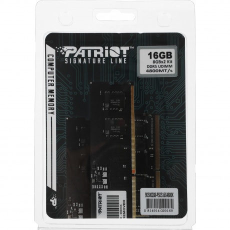 Память оперативная DDR5 Patriot 2x8Gb 4800MHz (PSD516G4800K) - фото 8