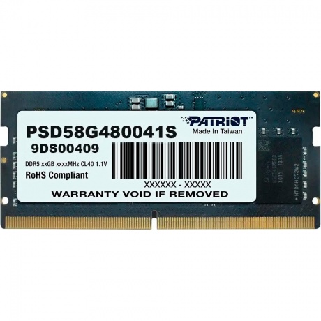 Оперативная память Patriot SODIMM 8GB DDR5-4800 (PSD58G480041S) - фото 1