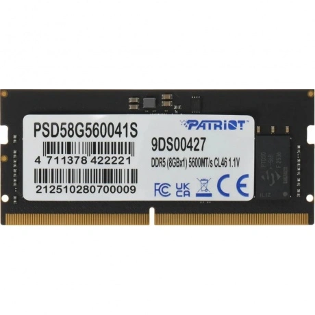 Оперативная память Patriot Signature Line SO-DIMM DDR 5 DIMM 8Gb...