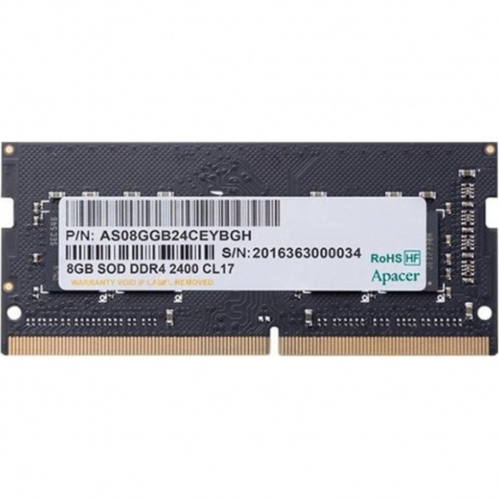 Память оперативная DDR4 Apacer 8GB 3200MHz SO-DIMM (AS08GGB32CSYBGH) - фото 1