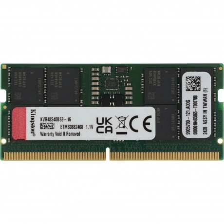 Оперативная память Kingston DDR5 16GB 4800MHz  CL40 SODIMM 1Rx8 ...
