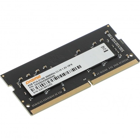 Оперативная память DDR4 Digma 4Gb 2666MHz SO-DIMM (DGMAS42666004...