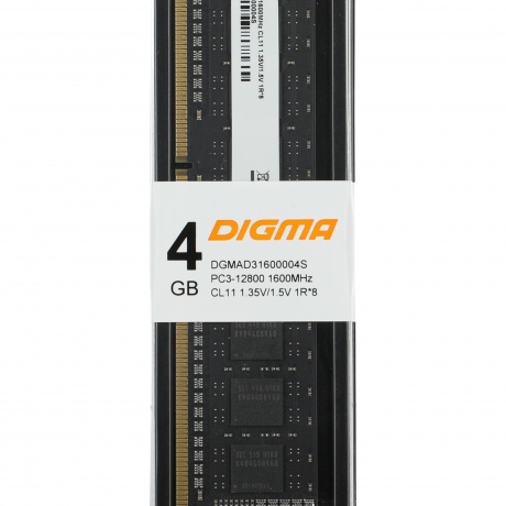 Оперативная память DDR3L Digma 4Gb 1600MHz DIMM (DGMAD31600004S) - фото 4