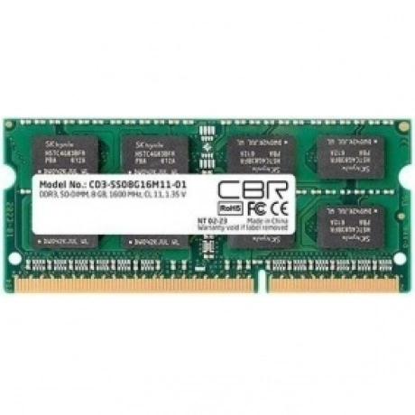 Оперативная память CBR DDR3 SODIMM 8GB 1600MHz (CD3-SS08G16M11-0...