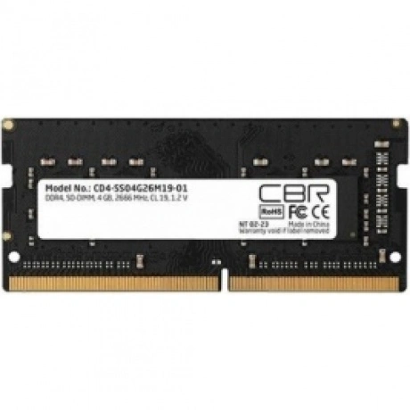 Оперативная память CBR DDR4 SODIMM 4GB 2666MHz (CD4-SS04G26M19-0...