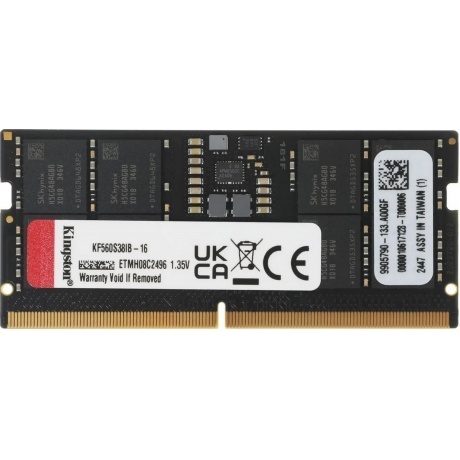 Оперативная память Kingston Fury Impact 16GB DDR5 (KF560S38IB-16) - фото 2