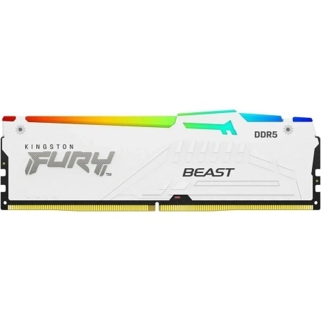 Оперативная память Kingston DDR5 DIMM FURY Beast White RGB 32Gb,...