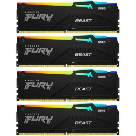 Оперативная память Kingston DDR5 DIMM FURY Beast Black RGB 128Gb...