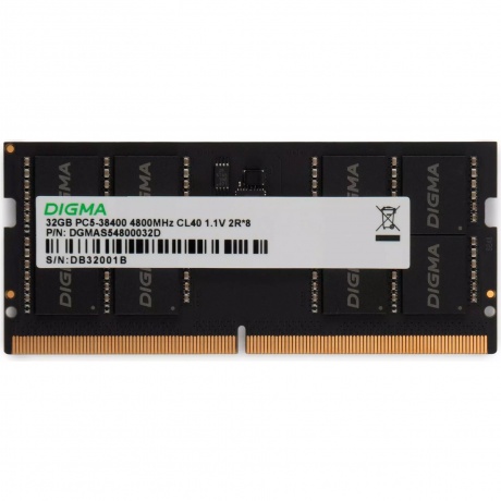 Память оперативная Digma DDR5 32GB 4800MHz (DGMAS54800032D) - фото 1