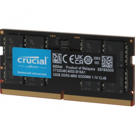 Память оперативная Crucial 32GB DDR5 SODIMM (CT32G48C40S5) - фото 2
