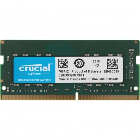 Память оперативная Crucial 8GB Basic SODIMM DDR4-3200 (CB8GS3200...