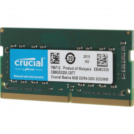 Память оперативная Crucial 8GB Basic SODIMM DDR4-3200 (CB8GS3200) - фото 3