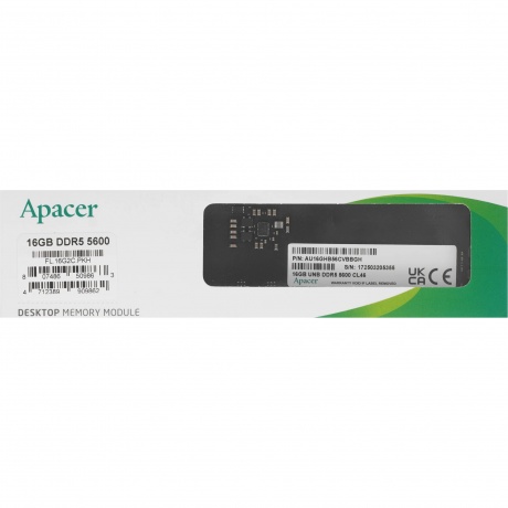 Память оперативная Apacer DDR5 16GB  5600MHz DIMM (AU16GHB56CVBBGH) - фото 3