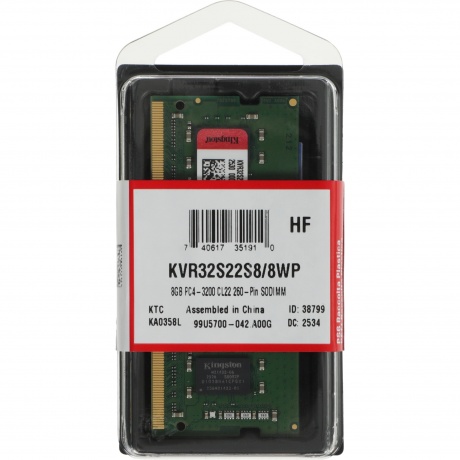Память оперативная Kingston DDR4 8GB (KVR32S22S8/8WP) - фото 3