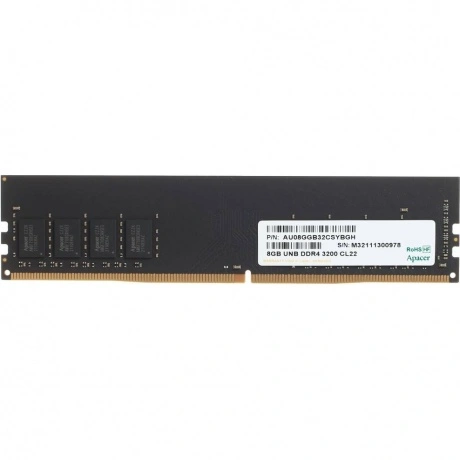 Оперативная память Apacer, DDR4, 8GB (1x8GB), 3200MHz, CL22, DIM...