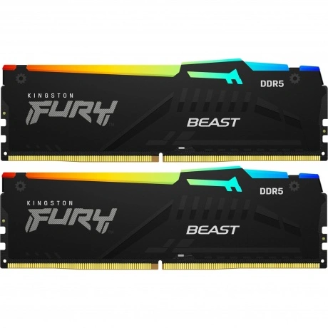 Оперативная память Kingston Fury BeastRGB, DDR5, 64GB (2x32GB), ...