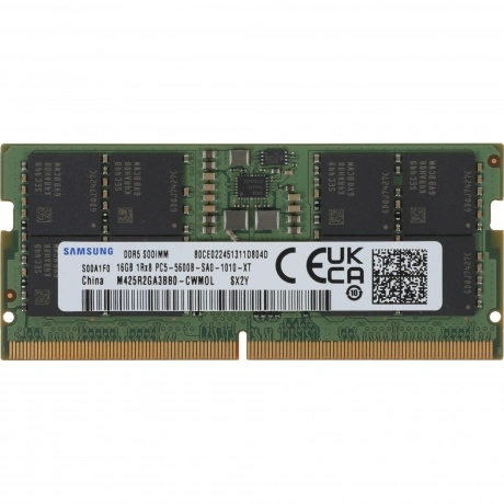 Оперативная память Samsung, DDR5, 16GB (1x16GB), 5600MHz, CL40, ...