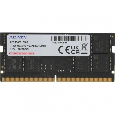 Оперативная память ADATA DDR5 SO-DIMM 16GB 5600MHz 1*16GB 46-45-...