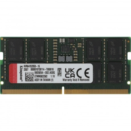 Оперативная память Kingston DDR5 16GB 6400MT/s Non-ECC CL52 CSOD...