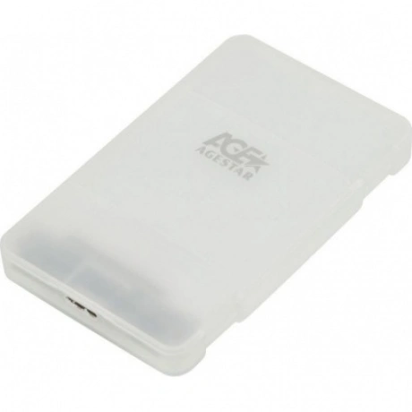 Внешний корпус для HDD/SSD AgeStar 3UBCP3 SATA пластик белый 2.5...