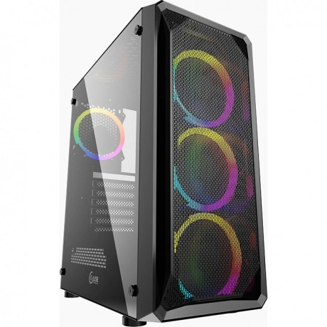Корпус Powercase Mistral Z4 Mesh LED (CMIZB-L4) Black