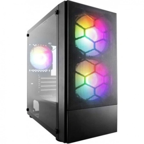 Корпус 1stPlayer Firebase X4-M Black (X4-M-BK-2F1P-1F1)