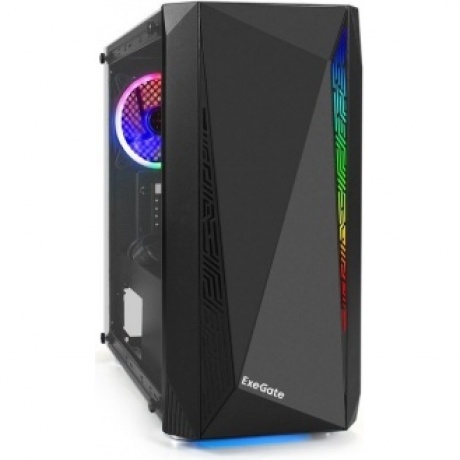 Корпус ExeGate Minitower Mistery R2 черный (EX294384RUS) - фото 1