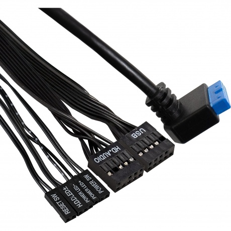Корпус ExeGate Desktop FL-102-TPS300 черный (EX294019RUS) - фото 3