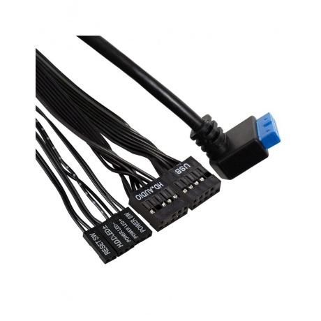 Корпус ExeGate Desktop FL-102-TPS450 черный (EX294022RUS) - фото 2