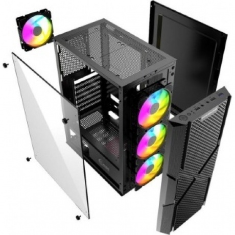Корпус Powercase MISTRAL T4B черный (CMITB-L4) - фото 5