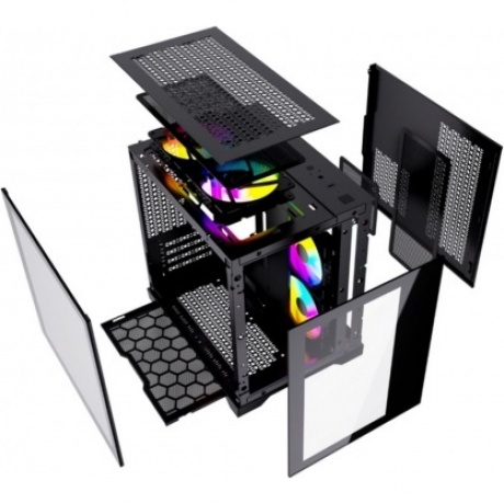 Корпус Powercase Vision Micro чёрный (CVBM-L4) - фото 6