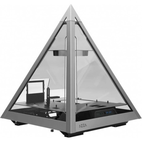 Корпус Azza Pyramid L черный/серебристый (CSAZ-804L PYRAMID)