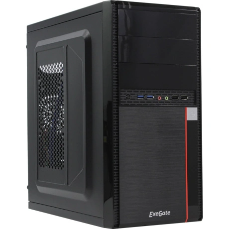 Корпус MINITOWER  mATX W/PSU 2xUSB+2xUSB3.0 аудио черный MA-371X...
