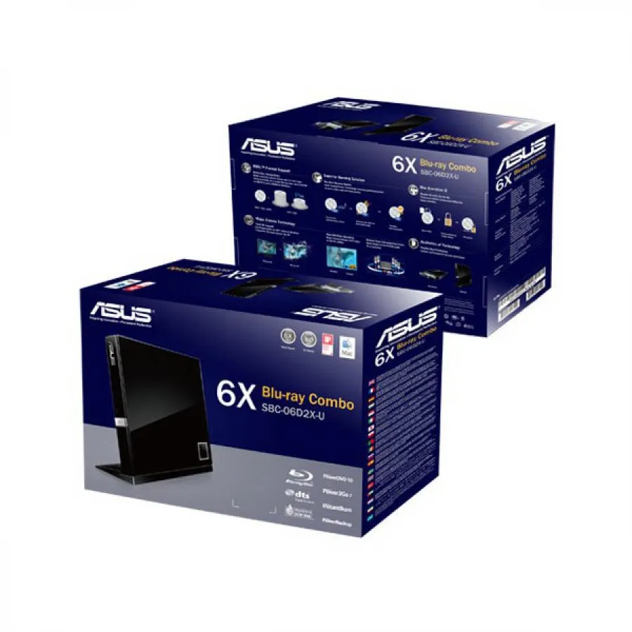 Привод Blu-Ray ASUS SBC-06D2X-U Black - фото 2