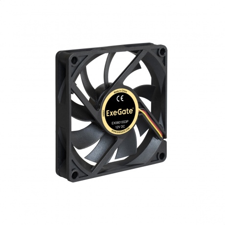 Вентилятор для корпуса Exegate 8015M12S 80x15mm 2200 rpm 3pin (E...